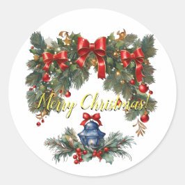 ヴィンテージクラシッククリスマスI ラウンドシール