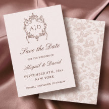 ヴィンテージクラシッククレスト結婚式の日付の保存