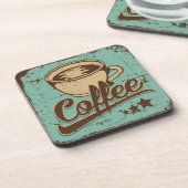 ヴィンテージクラシックコーヒーオリーブグリーン コースター (左側)