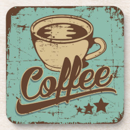 ヴィンテージクラシックコーヒーオリーブグリーン コースター