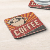 ヴィンテージクラシックコーヒー朝 コースター (左側)