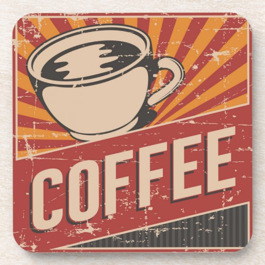 ヴィンテージクラシックコーヒー朝 コースター (正面)