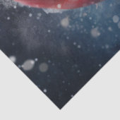 ヴィンテージクラシックサンタクロース雪の森 薄葉紙 (詳細)