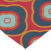 ヴィンテージクラシックシェイプPattern RedとNavy Blue ショートテーブルランナー (コーナー)