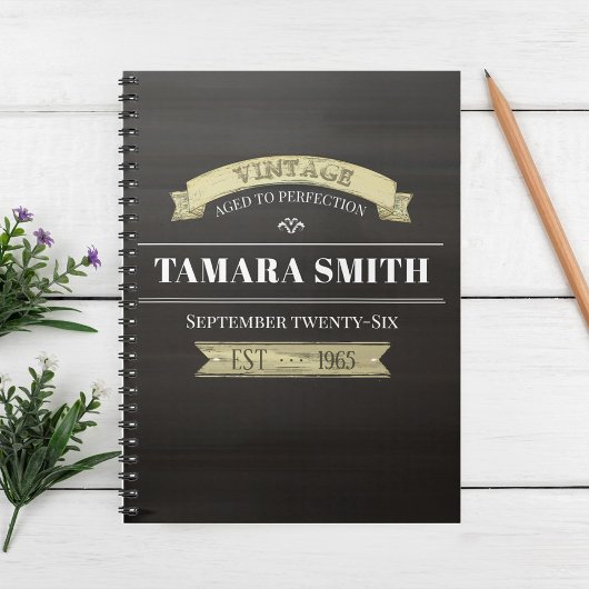 ヴィンテージクラシックシンプルの完成度へのサイン ノートブック
