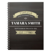 ヴィンテージクラシックシンプルの完成度へのサイン ノートブック (正面)