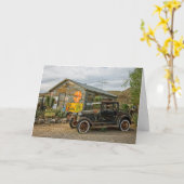 ヴィンテージクラシックシーンGet Well Card カード (黄色い花)