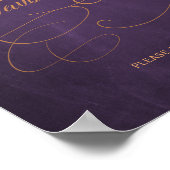 ヴィンテージクラシックスクリプトブライダルシャワーの好意サイン ポスター (角)