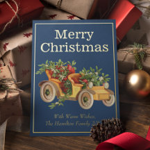 ヴィンテージクラシックスタイル車ミストレトークリスマス金ゴールド