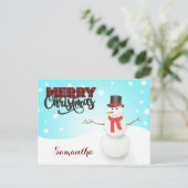 ヴィンテージクラシックスノーマンクリスマス シーズンポストカード (スタンド正面)