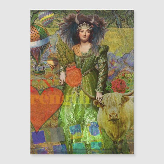 ヴィンテージクラシックタウロスポートレートゴシック美術 (正面)