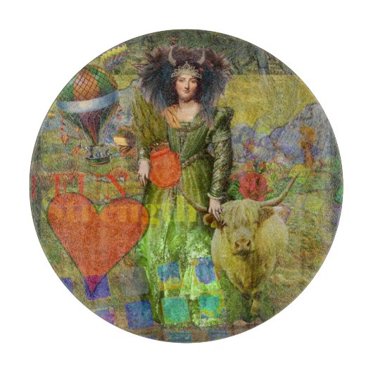 ヴィンテージクラシックタウロスポートレートゴシック美術 カッティングボード (正面)