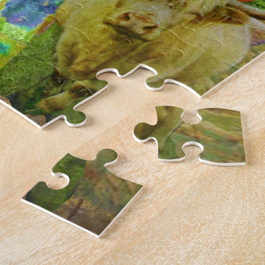 ヴィンテージクラシックタウロスポートレートゴシック美術 ジグソーパズル (側面)