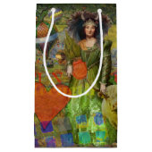 ヴィンテージクラシックタウロスポートレートゴシック美術 スモールペーパーバッグ (正面)