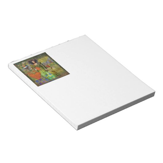 ヴィンテージクラシックタウロスポートレートゴシック美術 ノートパッド (アングル)