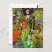 ヴィンテージクラシックタウロスポートレートゴシック美術 ポストカード (正面/裏面)