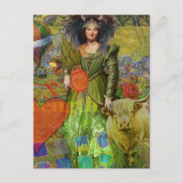 ヴィンテージクラシックタウロスポートレートゴシック美術 ポストカード