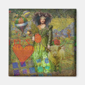 ヴィンテージクラシックタウロスポートレートゴシック美術 マグネット (正面)