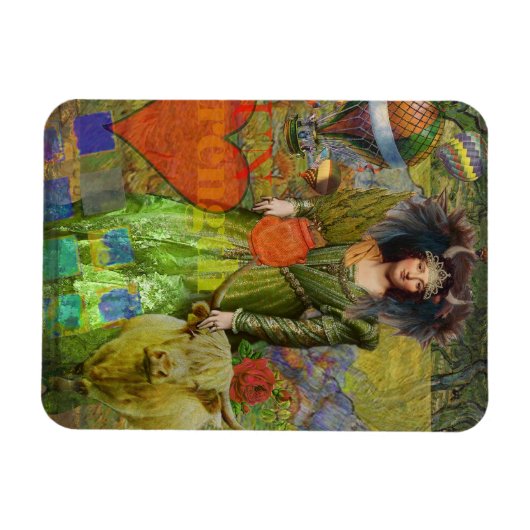 ヴィンテージクラシックタウロスポートレートゴシック美術 マグネット (横)