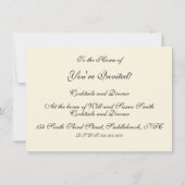 ヴィンテージクラシックタウロスポートレートゴシック美術 招待状 (裏面)