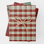 ヴィンテージクラシックタータンチェックプレイドクリスマス紙 ラッピングペーパーシート (インサイチュ)