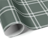 ヴィンテージクラシックダークグリーン市松模様にパターン ラッピングペーパー (ロールコーナー)