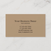 ヴィンテージクラシックツールハンディマン大工 名刺 (裏面)