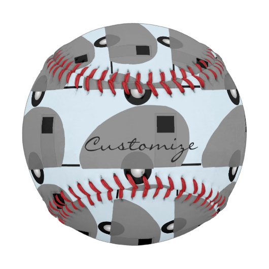 ヴィンテージクラシックティアドロップトレーラー丸キャラバン 野球ボール (正面)