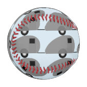 ヴィンテージクラシックティアドロップトレーラー丸キャラバン 野球ボール (正面左)