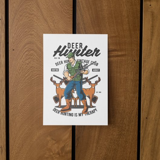 ヴィンテージクラシックディアハンター引用文マンケーブ ポストカード