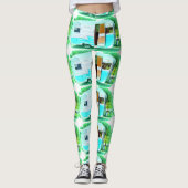 ヴィンテージクラシックトレーラージプシーキャラバン レギンス (正面)