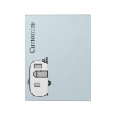 ヴィンテージクラシックトレーラー丸キャラバン ノートパッド (回転)