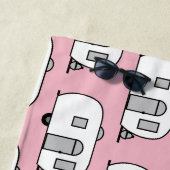 ヴィンテージクラシックトレーラー丸キャラバン ビーチタオル (インサイチュ)