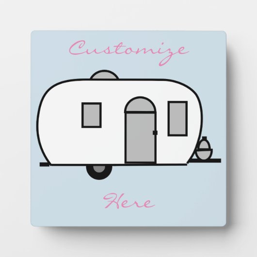 ヴィンテージクラシックトレーラー丸キャラバン フォトプラーク (正面)
