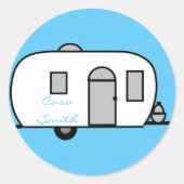 ヴィンテージクラシックトレーラー丸キャラバン ラウンドシール (正面)