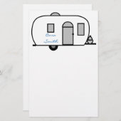 ヴィンテージクラシックトレーラー丸キャラバン 便箋 (正面/裏面)