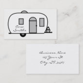 ヴィンテージクラシックトレーラー丸キャラバン 名刺 (正面/裏面)