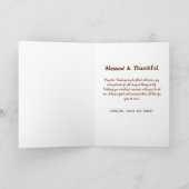 ヴィンテージクラシックハッピーサンクスギビング秋ランドスキャップ カード (内部)