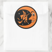 ヴィンテージクラシックハロウィンムーンアンドウィッチ ラウンドシール (バッグ)