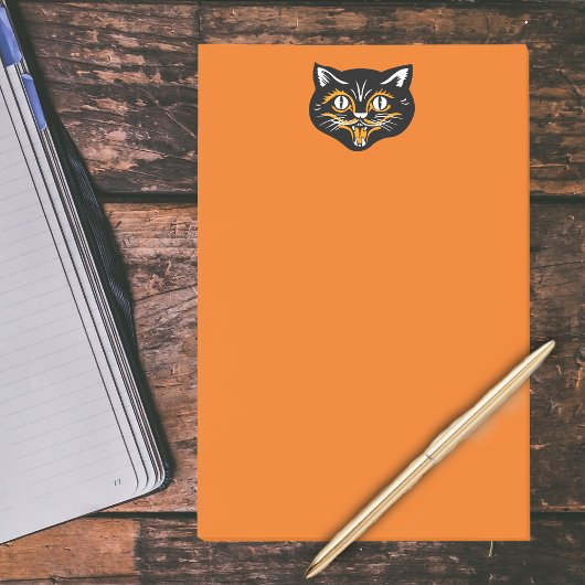 ヴィンテージクラシックハロウィーンブラックキャット顔ファン ポストイット