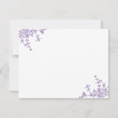 ヴィンテージクラシックバイオレットフローラクレストモノグラム ノートカード (裏面)