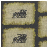 ヴィンテージクラシックパターンの古い車 ファブリック (クローズアップ)