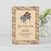 ヴィンテージクラシックピアノ 招待状 (スタンド正面)