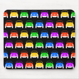 ヴィンテージクラシックフィアット500レインボーマウスパッド マウスパッド