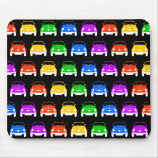 ヴィンテージクラシックフィアット500レインボーマウスパッド マウスパッド