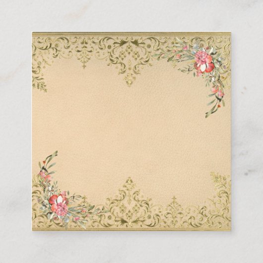 ヴィンテージクラシックフローラキンセアニラ登録 エンクロージャーカード (裏面)