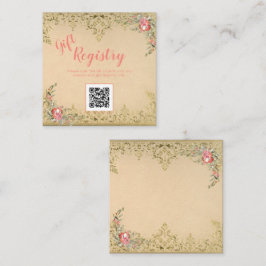 ヴィンテージクラシックフローラキンセアニラ登録 エンクロージャーカード