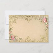 ヴィンテージクラシックフローラキンセアニラ誕生日 出欠カード (裏面)