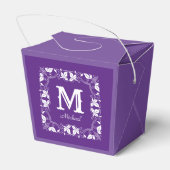 ヴィンテージクラシックフローラパーソナライズされたモノグラム名 フェイバーボックス (裏面サイド)