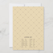 ヴィンテージクラシックブライダルシャワー単語スクランブルカード 招待状 (裏面)